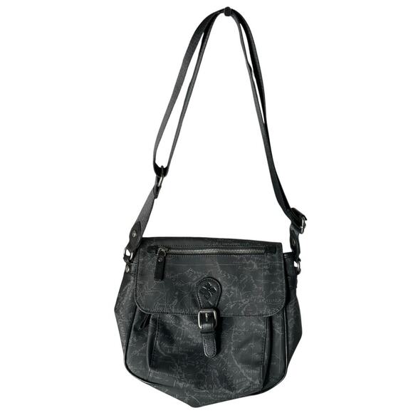 Patricia Nash Essone Signature Map Crossbody Bag Black - Picture 1 of 4